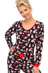 Dámske pyžamo Santi long black - Donna černá L