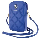 Guess PU Quilted 4G Metal Logo modrá / Taška na telefón / So zipsom (GUWBZPSQSSGB)