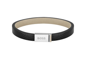 Hugo Boss Moderný kožený náramok Jace 1580336 17,5 cm