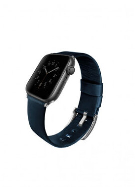 Uniq Mondain Apple Watch 44mm kožený remienok modrá (8886463667750)