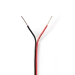 Nedis Repro kábel 2x 0.35 mm2 čierna-červená / CCA / 100.0 m / Okrúhly / PVC (CAGW0350BK1000)
