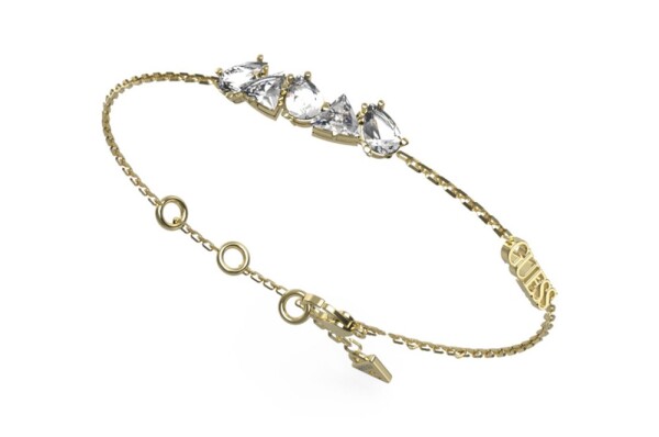 Guess Elegantný pozlátený náramok so zirkónmi Wonderlights JUBB04405JWYG 18,4 cm