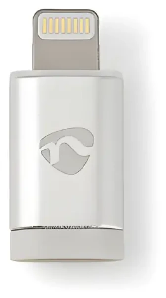 Nedis adaptér Lightning 8-pin - USB Micro-B / Adaptér / Pozlátené konektory / Hliník (CCTB39901AL)