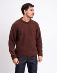 Edwin Dun Textured Sweater Rum Raisin garment washed S