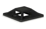 Lanview 25 x 25 mm čierna / Príchytka na viazacie pásky / samolepiace / 50 ks (LVT-CABLEMOUNT-50B)