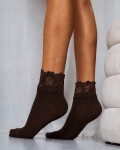 Dámské ponožky model 6326576 Krajka - Milena Barva: Hnědá, Velikost: 37-41
