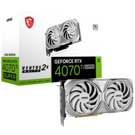 MSI GeForce RTX 4070 Tí SUPER 16G Ventus 2X WHITE OC / 2340-2610 MHz / 16GB GDDR6X / 256-bit / 1x HDMI + 3x DP (RTX 4070 Ti SUPER 16G VENTUS 2X WHITE OC)