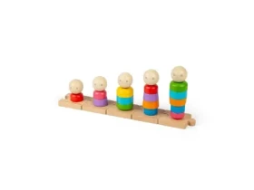 Bigjigs Toys Nasadzovanie Dúhová rodina
