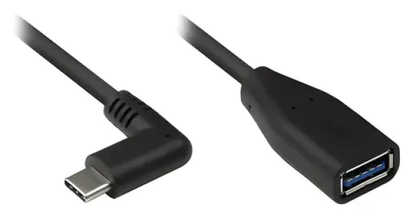 Good Connections USB-C - USB-A OTG čierna / Kábel / USB 3.2 Gen 1 / 0,1 m / 5 Gbit/s (2811-OTGW)