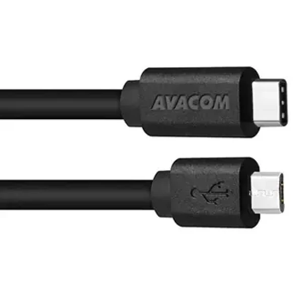 Avacom USB Type-C - Micro USB čierna / Dátový a nabíjací kábel / 100 cm (DCUS-TPMI-P10K)