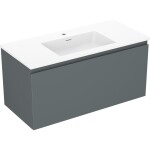 MEXEN/S - Orio kúpeľňová skrinka 100 cm s umývadlom Otis, 1 šuplík, grafit mat/biela mat 91A10-10047-1-BF66-W18M01