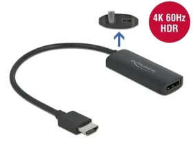 DeLock adaptér HDMI A samec - DP samica (63206-DE)