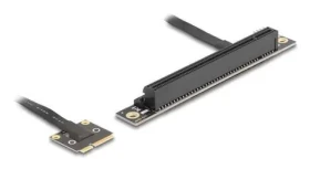 DeLock adaptér Mini PCIe - PCIe 3.0 x16 90 ° / Adaptér / PCIe 3.0 / Kábel 0,2 m / Bootovateľný (81294)