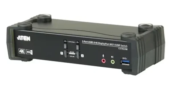 Aten 2- Port KVMP Switch MST čierna / KVM switch / 2x DisplayPort / 4K UHD / USB (CS1922M-AT-G)