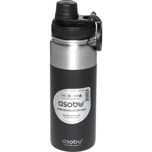 Asobu Alpine Flask Bottle Black 0.53 L / termofľaša / chladný až 24 hodín / horúci až 12 hodín (TMF6 BLACK)