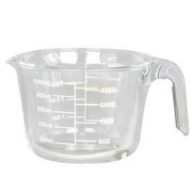 Chic Antique Sklenený džbánok odmerka so stupnicou Various 21 x 15 cm / 1000 ml