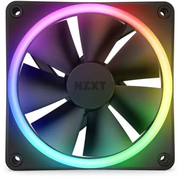 NZXT F120 RGB DUO čierna / 120mm / Fluid Dynamic Bearing / 29 dB @ 1800 RPM / 48.58 CFM / 4-Pin PWM (RF-D12SF-B1)
