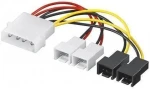 Goobay 93632 Molex - 2x ventilátor / Napájacia redukcia / 12V, 5V / 0,15 m (93632)