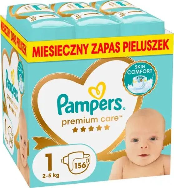 Pampers Premium Care 2-5 kg (156ks) / Plienky / Veľkosť 1 (2-5 kg) (8700216346757)