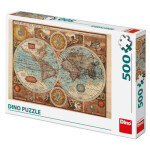 Dino Puzzle Mapa sveta historická 500 dielikov