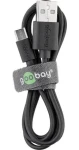 Goobay 46800 čierna / Nabíjací kábel / USB-A - Micro-USB / 1 m (46800)