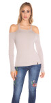 Sexy KouCla fine knit coldshoulder sweater Einheitsgroesse