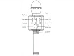 Mamido Bezdrôtový karaoke mikrofón s reproduktorom