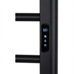 CERANO - Elektrický sušiak uterákov Ramus, s displejom - 160W - čierna štruktúrovaná matná - 1400x30 mm CER-683554