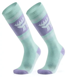 Qunature Lyžiarske ponožky fialovo-zelené / Ponožky / 43-48 (L/XL)