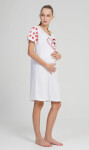 Dámska tehotenská nočná košeľa Love Light Grey Printed - Vienetta M sv.šedá-vzor