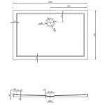 MEXEN - Flow sprchová vanička obdĺžniková slim 70 x 100, čierna mat 46R707010