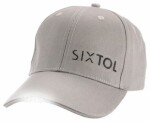 SIXTOL B-CAP šedá / LED šiltovka so svetlom / 5x 5 lm / nabíjací / USB (SX5032)