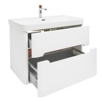 Kúpeľňová skrinka s umývadlom a batériou SAT Fusion 77,5x53x45 cm biela matná mat SATFUSION280WUBA SATFUSION280WUBA