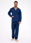 Pánske pyžamo Cornette 114/79 long/r S-2XL tmavě modrá L