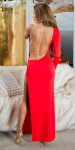 Sexy Koucla one-arm Maxi Dress with Chain details red Einheitsgroesse