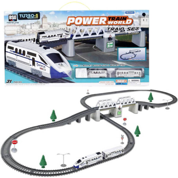 Mamido Elektrická vláčikodráha Moderný vlak 366 cm RC0469