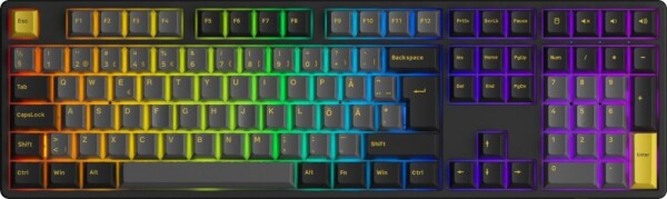 Akko AKKO Black & Gold 5108B Plus Wireless Gaming-Tastatur, RGB, - V3 Cream Yellow Pro Switch, schwarz, ISO (DE)