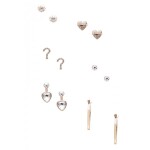 GUESS náušnice Gold-Tone Heart Earrings Set Zlatá