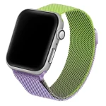 Beline Steel zeleno-fialová / Opasok pre Apple Watch / 38/40/41 mm / nerezová oceľ