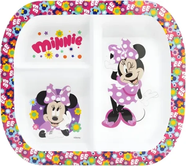 STOR Detský obdĺžnikový tanier Minnie / Detský tanier / bez BPA / do mikrovlnky (81226)