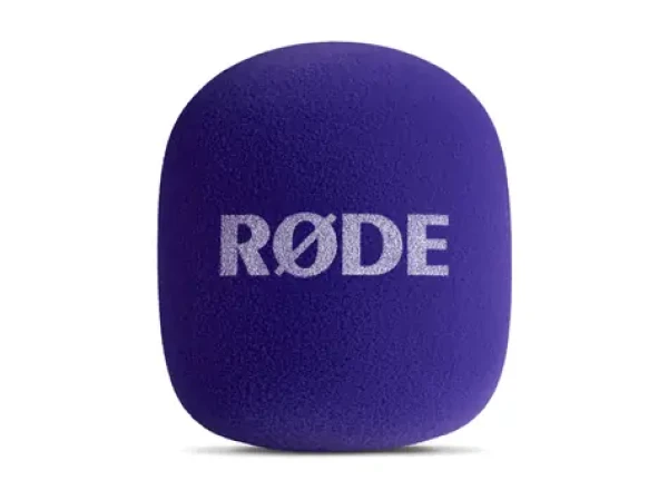 Rode Interview GO fialová / Ručný adaptér / pre Wireless GO, GO II, GO 3, PRO, ME / ochrana proti vetru (INTERVIEWGOPUR)