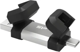 Silicon Power Mobile C51 128GB strieborná / Flash disk / USB-A / USB-C 3.2 (SP128GBUC3C51V1S)