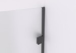 CERANO - Sprchová zástena Walk-in Orbis Top Round - Pravá - 8 mm - guľatá vzpera - čierna matná, mliečne sklo - 130x200 CER-999963