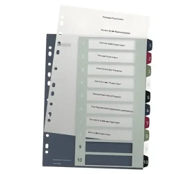 Leitz Style / Register / A4 Maxi / číslice 1-10 / popisovateľný na PC (12370000)