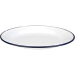 Smaltovaný talíř s modrou linkou nízký 24 cm - Ibili - Ibili