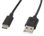 Lanberg CA-USBO-10CC-0018-BK čierna / Kábel USB-A na USB-C / USB 2.0 / 1.8 m (CA-USBO-10CC-0018-BK)