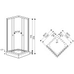 KERRA - Sprchovací kút Madera Str 80 SQ (bez vaničky) 5907548115072