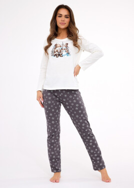 Cornette 855/428 Friends long/r Christmas S-2XL dámske pyžamo ecru M