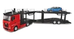 Bburago STREET FIRE Kamión s návesom Multicar Carrier MB Actros + Reanult Captur 1:43
