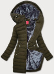 Dámska zimná bunda v army farbe (m-21307) odstíny zelené XL (42)